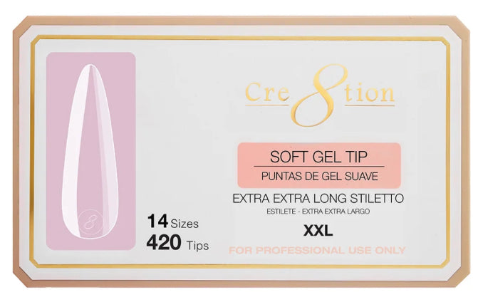 Cre8tion XXL STILETTO Soft Gel X Tips