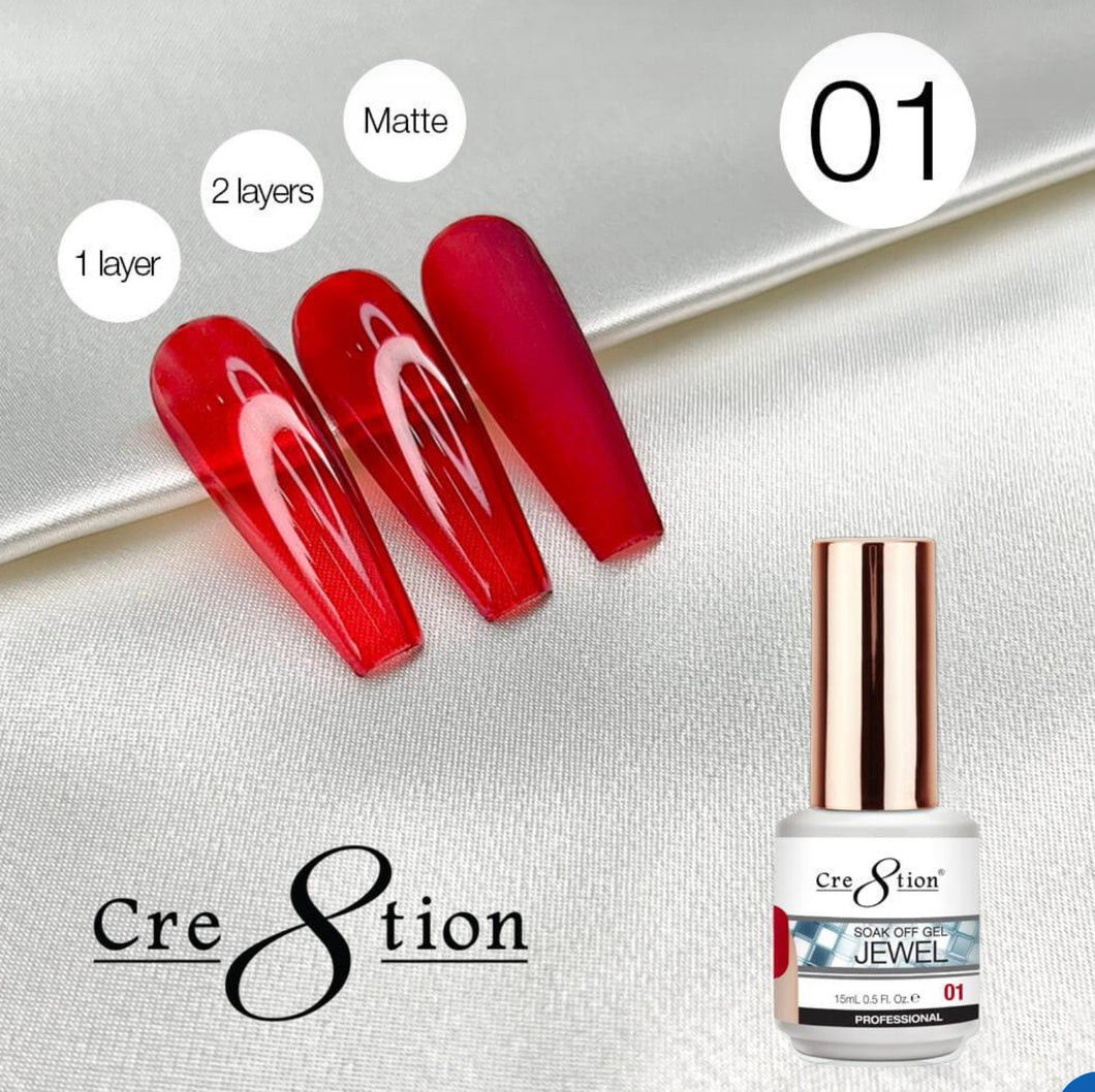 Cre8tion Soak Off Gel “Jewel Collection”