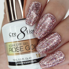 Load image into Gallery viewer, Cre8tion Rose Gold Soak Off Gel
