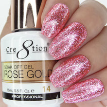 Load image into Gallery viewer, Cre8tion Rose Gold Soak Off Gel
