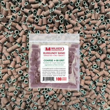 Milken Burgundy Sanding Bands 100pk