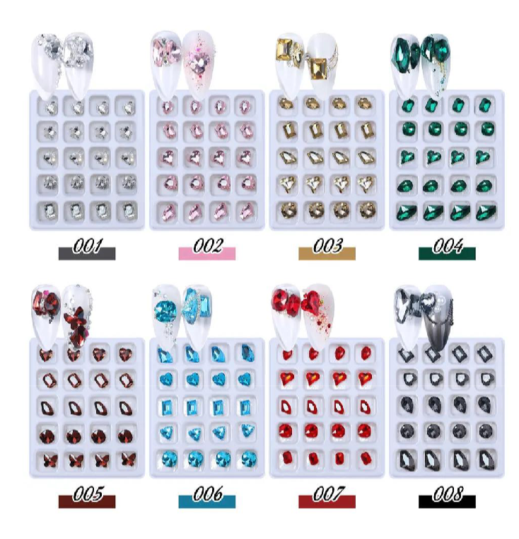 Multi Shaped Rhinestones 20pck