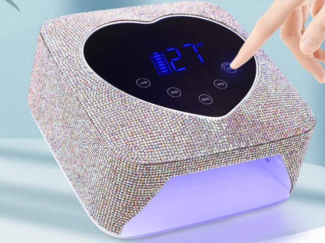 Heart Shaped Rhinestone LED/UV Lamp