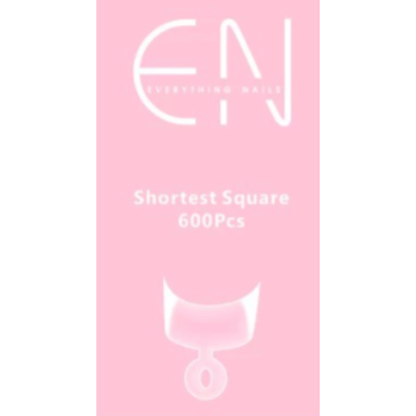 Shortest Square Pre-Shaped Nail Tips