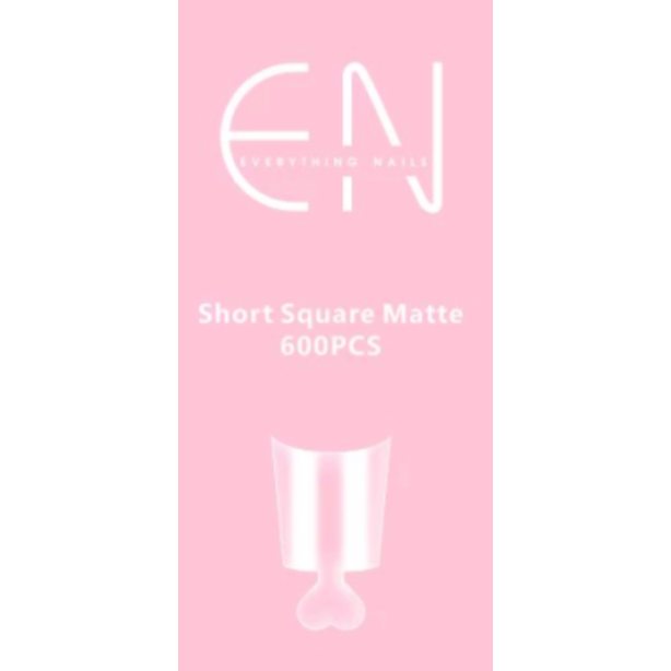 Matte Short Square Pre-Shaped Nail Tips