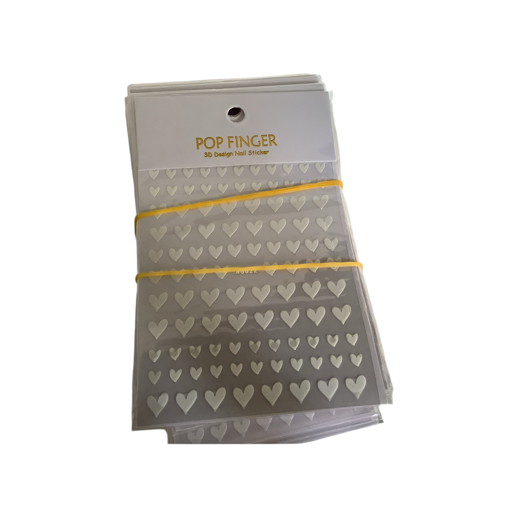 White heart stickers