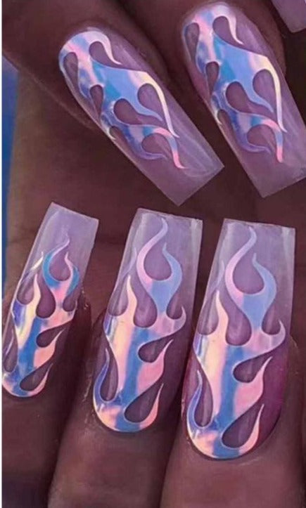 Flame Stickers 16pc Multicolored Set