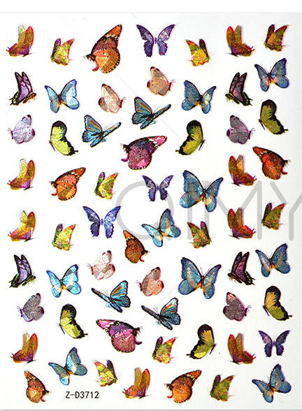 Holographic Butterfly Nail Art Sticker