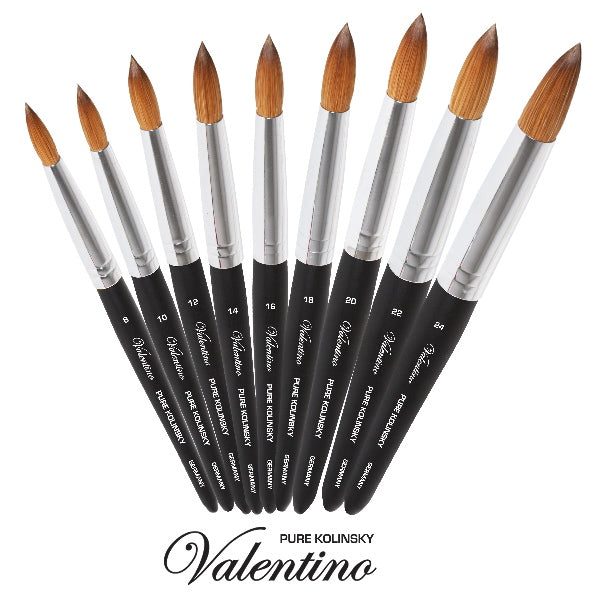 Black Valentino Pure Kolinsky Acrylic Brush